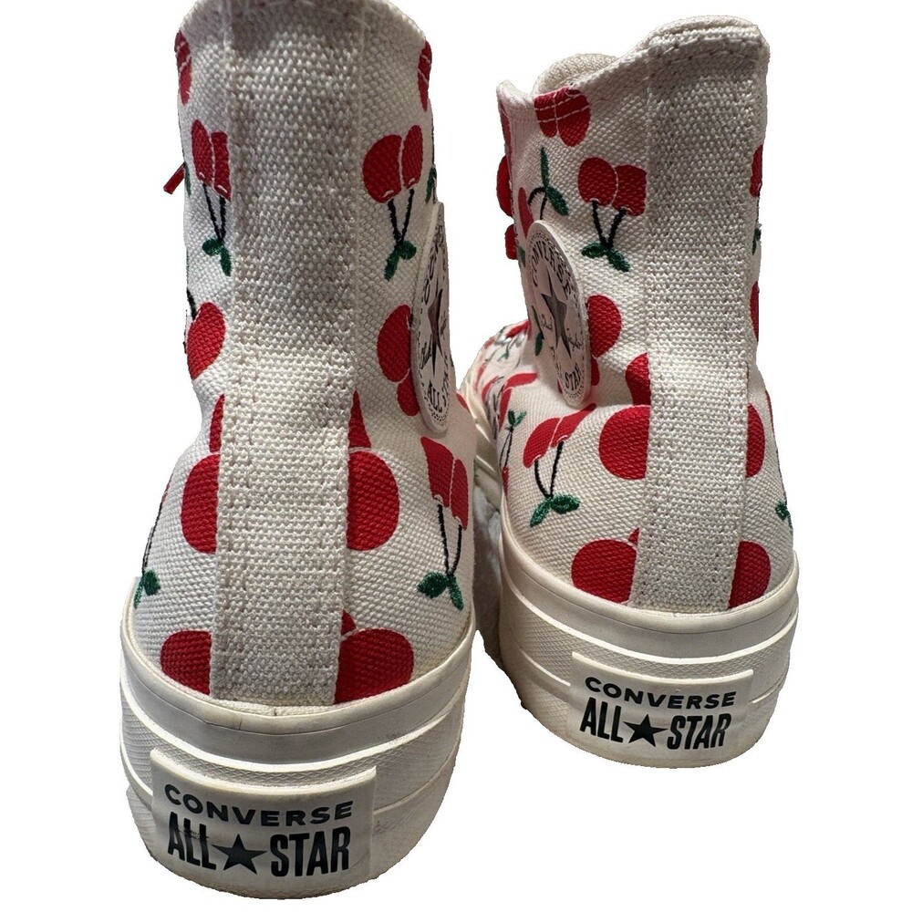 Converse Chuck Taylor All Star Lift Hi Platform Cherries Womens Sz 8.5 Mens 6.5 - Picture 7 of 14